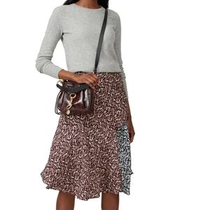 APIECE APART Nieto Multicolor Silk Bias Midi Skirt